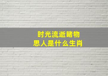 时光流逝睹物思人是什么生肖