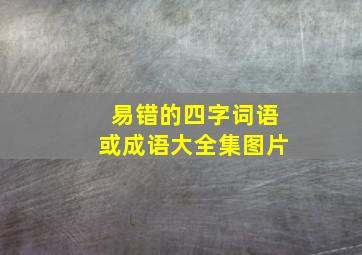 易错的四字词语或成语大全集图片