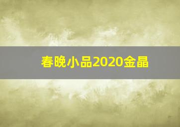 春晚小品2020金晶