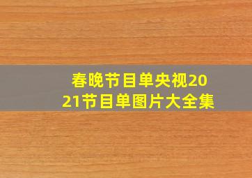 春晚节目单央视2021节目单图片大全集