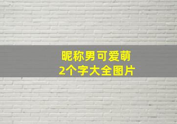 昵称男可爱萌2个字大全图片