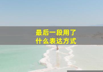 最后一段用了什么表达方式