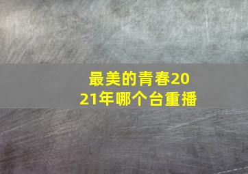 最美的青春2021年哪个台重播