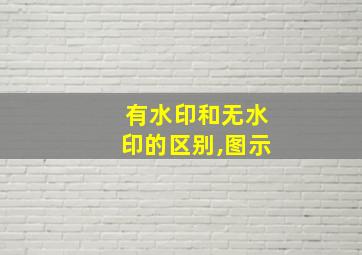 有水印和无水印的区别,图示