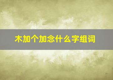 木加个加念什么字组词