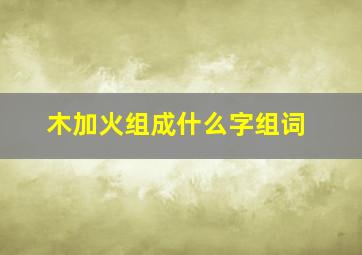 木加火组成什么字组词