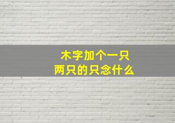 木字加个一只两只的只念什么