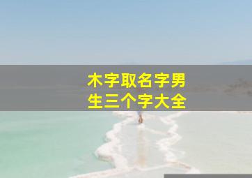 木字取名字男生三个字大全