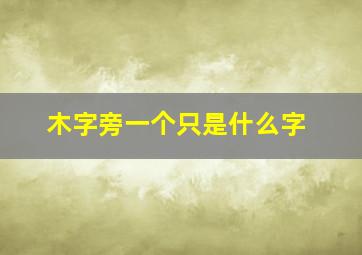 木字旁一个只是什么字