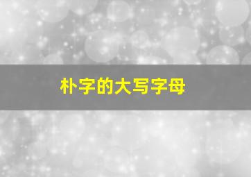 朴字的大写字母