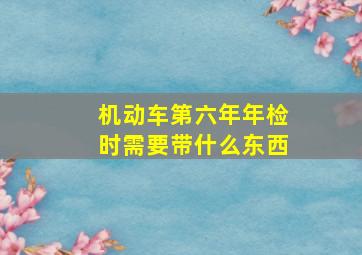 机动车第六年年检时需要带什么东西