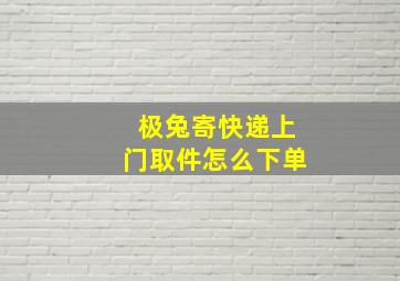 极兔寄快递上门取件怎么下单