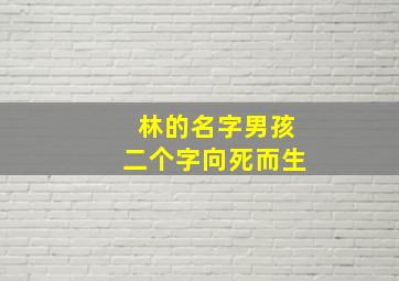 林的名字男孩二个字向死而生