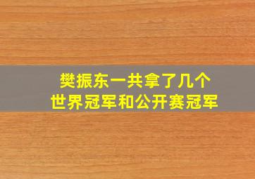 樊振东一共拿了几个世界冠军和公开赛冠军