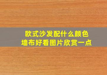 欧式沙发配什么颜色墙布好看图片欣赏一点