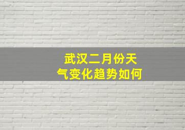 武汉二月份天气变化趋势如何