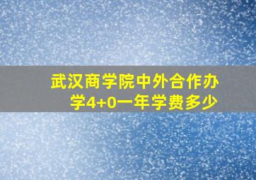 武汉商学院中外合作办学4+0一年学费多少