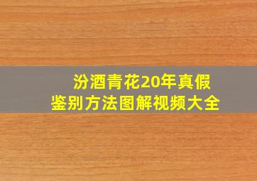 汾酒青花20年真假鉴别方法图解视频大全