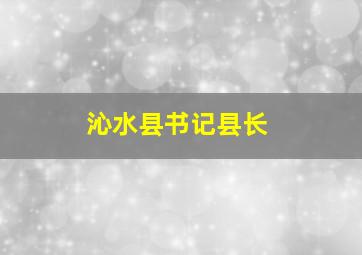 沁水县书记县长