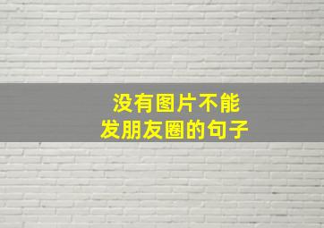 没有图片不能发朋友圈的句子