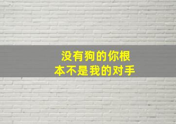 没有狗的你根本不是我的对手