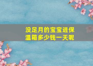 没足月的宝宝进保温箱多少钱一天呢