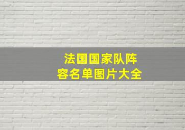 法国国家队阵容名单图片大全