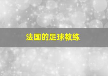 法国的足球教练