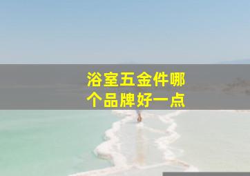 浴室五金件哪个品牌好一点