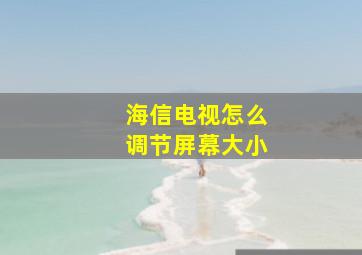 海信电视怎么调节屏幕大小