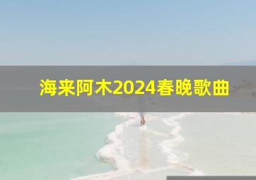 海来阿木2024春晚歌曲