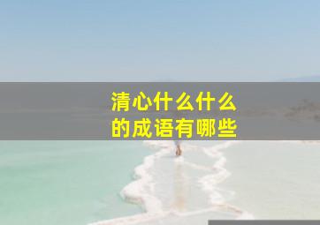 清心什么什么的成语有哪些