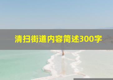 清扫街道内容简述300字