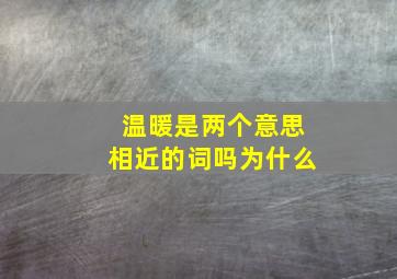 温暖是两个意思相近的词吗为什么