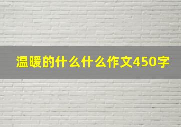 温暖的什么什么作文450字