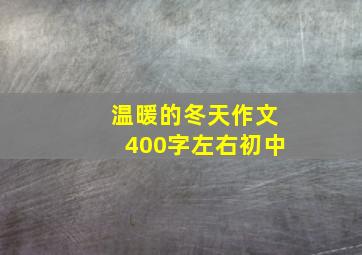 温暖的冬天作文400字左右初中