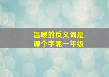 温暖的反义词是哪个字呢一年级