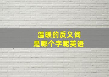 温暖的反义词是哪个字呢英语