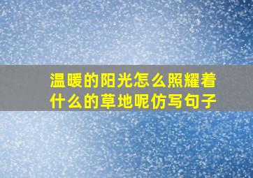 温暖的阳光怎么照耀着什么的草地呢仿写句子