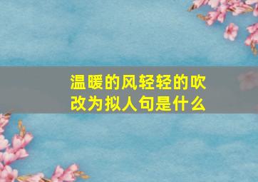 温暖的风轻轻的吹改为拟人句是什么