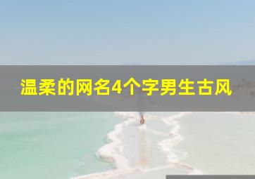 温柔的网名4个字男生古风