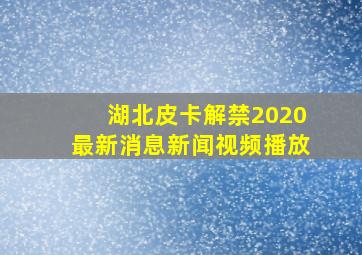 湖北皮卡解禁2020最新消息新闻视频播放