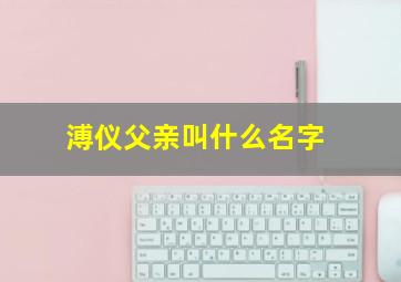 溥仪父亲叫什么名字