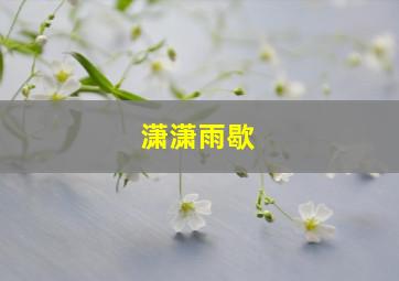 潇潇雨歇