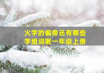 火字的偏旁还有哪些字组词呢一年级上册