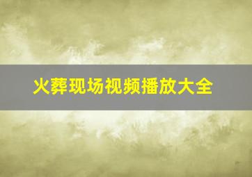 火葬现场视频播放大全