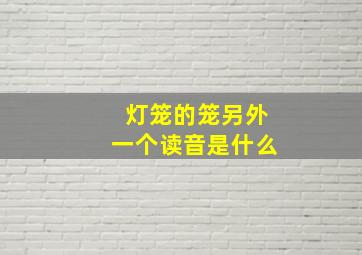 灯笼的笼另外一个读音是什么