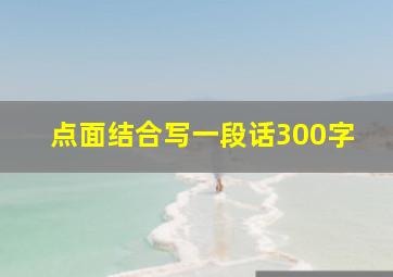 点面结合写一段话300字