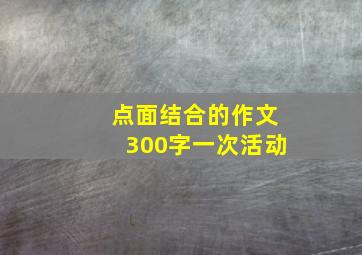 点面结合的作文300字一次活动