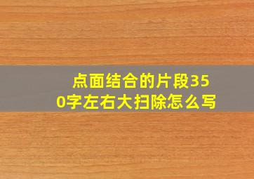 点面结合的片段350字左右大扫除怎么写